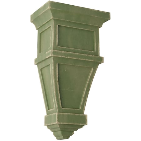 6W X 4D X 11H Alpine Wood Vintage Decor Corbel, Restoration Green